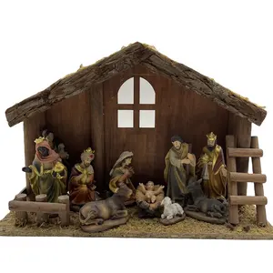 Custom Resin Religious Catholic Nativity Scene Set Christmas Souvenir Home Decor Christian Gifts Religious Statues Nativity Set