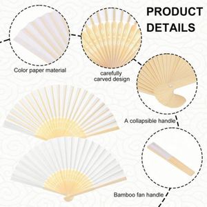 Éventail en bambou pour mariage à la plage - Motifs floraux tropicaux et noms personnalisés - Product Image 2