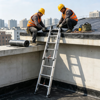Échelle télescopique en aluminium de 12 mètres (40 pieds), échelle longue à trois sections de 8 m (26 pieds), échelles télescopiques extensibles