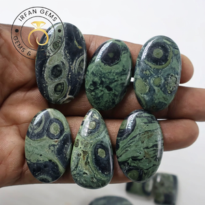 Premium Quality Natural Green Black Kambaba Jasper Oval Cut Cabochons Loose <b>Beads</b> Gemstone DIY Jewelry Making and Wholesale - Product Image 2