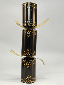 12in Black &amp; Gold <strong>Luxury</strong> Party <strong>Crackers</strong> - Elegant Confetti Print Holiday Favors - Product Image 4
