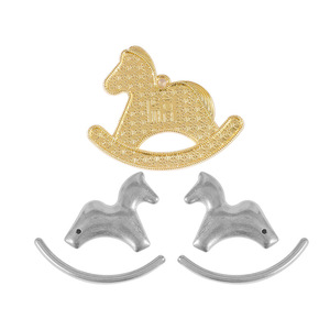 Auténtico Broche Pequeño Ruyi Horse Song con Brocado en Relieve, Base para Colgante de Collar, Soporte, Broche, Pinza para <span class=keywords><strong>el</strong></span> Cabello, Joyería Hecha a Mano DIY - Product Image 4