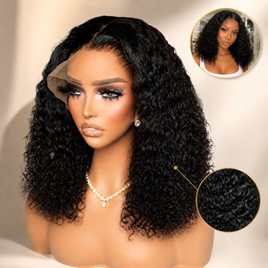 วิกผมมนุษย์แบบ Pixie Curly ความหนาแน่น 300%  พร้อมเชือกผูกผมด้านหน้าแบบ SDD  ถอนขนเบบี้แฮร์มาแล้ว  ไม่ต้องใช้กาว  ใส่ได้ทุกวัน โดย Senmu Beauty - Product Image 1