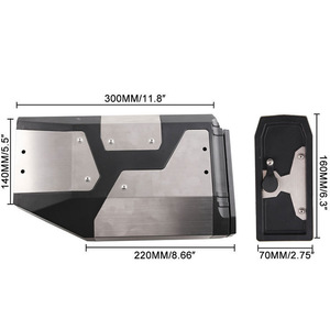 Caja de herramientas para almacenamiento de motocicletas, caja lateral de aleación de aluminio de 300mm x 220mm para actualización y uso general - Product Image 1