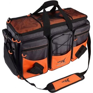 Muestra gratuita: Mochila de pesca con soportes para cañas, bolsa de pesca grande resistente al agua con 18 bolsillos - Almacenamiento - Product Image 1