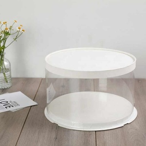 Paper Lid Clear Cake <b>Boxes</b> Round Cake Box Transparent Cylindrical Packaging Cake Box - Product Image 3