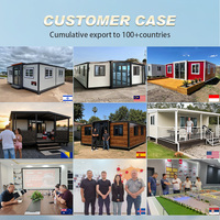 Casa Contenedor Expandible, Villa Móvil Prefabricada Modular, Estructura de Acero, Aislada, Impermeable, Duradera, Residencial