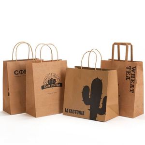 Bolsas de Compra, Bolsas de Papel Kraft Personalizadas, con Opción de Personalización de Color, Tamaño y Logotipo. - Product Image 1