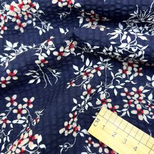 Tela <span class=keywords><strong>de</strong></span> Algodón con Estampado Floral Verde Marino, Material Antiarrugas, Textil para Vestidos <span class=keywords><strong>de</strong></span> Jardín, 50 Pulgadas, 80 g/m², Transpirable - Product Image 3