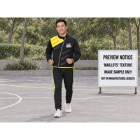 Survêtement de football pour homme avec fermeture éclair intégrale, veste et pantalon de survêtement avec poignets côtelés pour les tenues de match et les commandes d'équipe