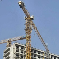 Grue à tour de 6 tonnes, flèche de 60 m, engin de construction de haute qualité, couleur jaune, boîte de vitesses, moteur, roulement, haute efficacité