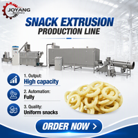 Ligne de production de machines extrudeuses entièrement automatiques pour la fabrication de cornets de maïs au fromage, pour snacks soufflés, moules et capacités personnalisés