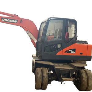 Mini pelle hydraulique à roues durable et polyvalente Doosan dx60w de 6 tonnes d'occasion à bas prix - Product Image 1