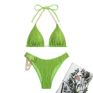 2024 nuova donna di alta qualità per lo Shopping Online Sexy a catena con tracolla da spiaggia Bikini costumi da bagno