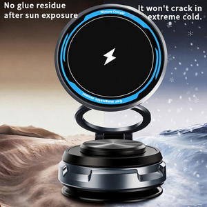 Caricatore Wireless Magnetico per Auto 15W con Ventosa, Rotazione a 360 Gradi, Supporto Pieghevole per <span class=keywords><strong>Telefono</strong></span> da Cruscotto o Specchietto - Product Image 5