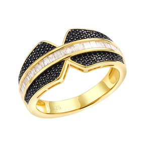 Counterattack Series Alloy Inlaid with <b>Crystal</b> and Rhinestone Vintage <b>Ring</b> Bracelet 925 Silver Jewelry - Product Image 1