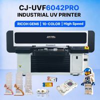 Imprimante UV à plat Jucolor A2 avec axe rotatif Ricoh Gen6, impression rapide CCD, 10 couleurs, haute résolution pour jouets, PVC, céramique, verre