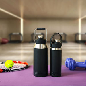 Botella DE AGUA DE ACERO INOXIDABLE 14/22/24/32/64oz de boca ancha, sin BPA, botella de agua con aislamiento de doble pared al vacío para gimnasio, uso deportivo - Product Image 3