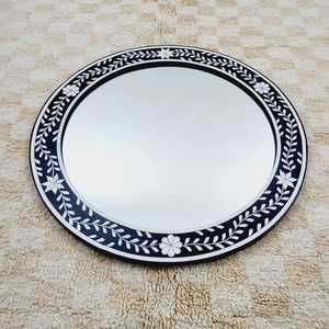 Elegant Bone Inlay <b>Mirror</b> Artisan Made Decorative Wall Hanging <b>Mirror</b> for Bedroom Living Room Hallway and Hotel Interior Decor - Product Image 1
