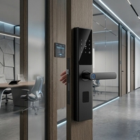 Cerradura Inteligente Biométrica con Huella Dactilar, Integración con Tuya WiFi Smart Home, Desbloqueo Remoto por Aplicación, Cerradura Electrónica con Contraseña para el Hogar