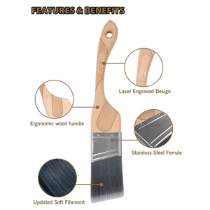 Pinceles para Pintar Paredes con Cerdas Mixtas y Virola Metálica - Product Image 2