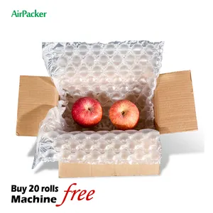 Inflatable Packaging Air Bubble Roll Cushion Packaging Wrap of Food Grade Air Bubble Film Wrap Roll for Bottle Fragile Wrapping