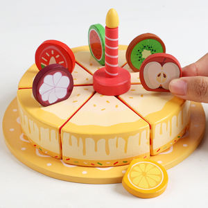 Nouveau en bois semblant jouet enfants <span class=keywords><strong>cuisine</strong></span> jouet gâteau aux fruits <span class=keywords><strong>d</strong></span>ébut jouet éducatif drôle en bois coupe gâteau <span class=keywords><strong>jeu</strong></span> - Product Image 3