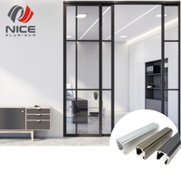 Rail coulissant en alliage d'aluminium sur mesure OEM, design moderne, pour porte coulissante, vente en gros, haute qualité