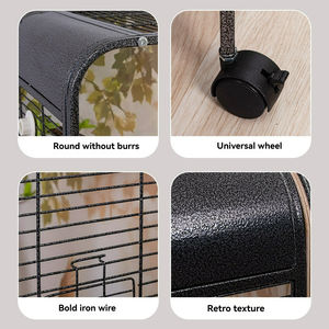 Modern lüks büyük ferforje kuş kafesi standı için zarif tasarım viktorya tarzı antika bitirmek papağan amerika papağanı Cockatoo dekor - Product Image 6