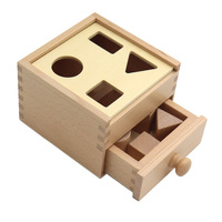 Caja de clasificación geométrica inspirada en Montessori, juguete educativo de madera para Coordinación mano-ojo de bebé, enseñanza de educación temprana