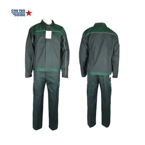 顶级质量240gsm棉工作保护身体穿着制服机械工作服套装男士工作服