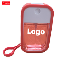 Vente en gros Mini vaporisateur désinfectant pour les mains avec support en silicone Bouteilles de pulvérisation de parfum en plastique personnalisées