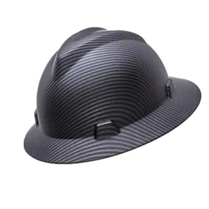批发全帽檐安全帽碳纤维硬头盔印刷