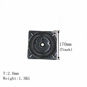 Plateau pivotant à roulement à billes robuste, plateau tournant carré de 7 pouces, 180 degrés, mémoire en acier au carbone, utilisation contemporaine dans le salon - Product Image 2