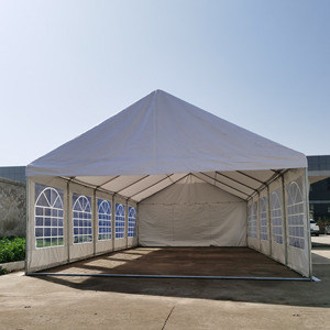 Carpa de Boda Personalizada de PVC Blanco CON Ventana, de Una Sola Capa, de Acero, Resistente a los Rayos UV para las Cuatro Estaciones, para Almacenamiento, Exposiciones, Exteriores, Exhibición de Autos - Product Image 3
