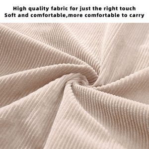 Soft Corduroy <b>Tote</b> <b>Bag</b> Large Capacity <b>Zipper</b> Shoulder Handbag Fits 14 Inch Laptop Casual Daily Shopping Work Travel <b>Bag</b> - Product Image 3