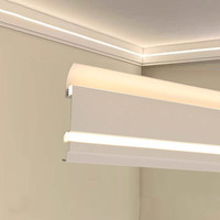 Profilé LED en aluminium au design moderne pour éclairage d'angle spécifique aux projets, idéal pour la décoration de plafonds d'hôtels, en métal, vente en gros