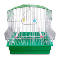 Cage aérienne pliable pour les oiseaux, accessoire en acier de grande taille, avec toit et bol à nourriture, Cage métallique pour les oiseaux et les perroquets, vente en gros,