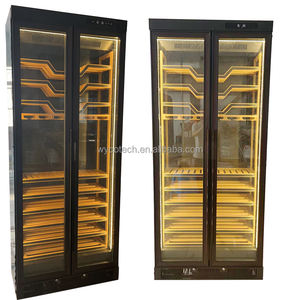 Refroidisseur de présentation du vin électrique sur pied de 2 mètres avec portes en verre chauffantes intégrées en acier inoxydable Hauteur 2000mm pour hôtels - Product Image 5