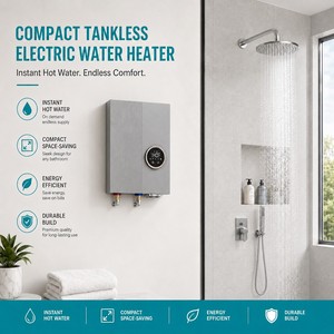 <span class=keywords><strong>Calentador</strong></span> <span class=keywords><strong>de</strong></span> Agua Eléctrico Instantáneo WiFi, <span class=keywords><strong>Calentador</strong></span> <span class=keywords><strong>de</strong></span> Agua sin Tanque para Montar en la Pared, para Apartamentos, Baños, Hoteles y Lavabos - Product Image 1