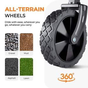 Chariot pliant léger à quatre roues avec cadre en acier, idéal pour le camping, le vélo de montagne, le shopping et le rangement – Vente directe usine - Product Image 5