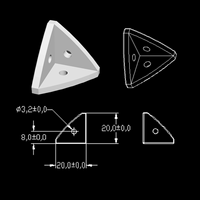 En gros, Connecteur triangulaire en acrylique transparent pour coins en L, type 'Mère-Fils', pour boîtes de présentation de vernis à ongles, accessoires de quincaillerie