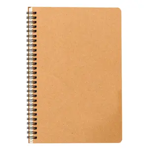 Customizable A5 Vintage Style For School Students B5 Elegant Softcover Classroom Diary Wholesale Ruled Kraft Paper Notebook