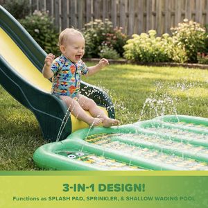 Tapis d'arrosage en forme de serpent de 60 pouces, 3-en-1, pour les tout-petits, jeux aquatiques d'été dans la cour - Product Image 5