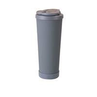 Nouvelle tasse à café isotherme en acier inoxydable 304 avec revêtement céramique, poignée en métal et couvercle 2-en-1 avec base en silicone