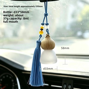 New <b>Car</b> Air Freshener Pendant Tassel-style Gourd-shaped Rearview <b>Mirror</b> Empty Perfume Bottle <b>Car</b> Interior Air Freshener Ornament - Product Image 5