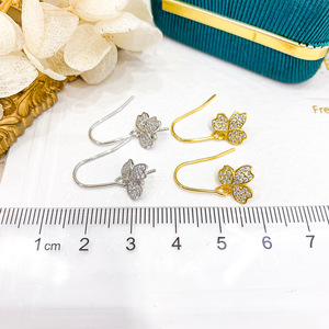 S925 Silver DIY Pearl Accessories 10-15mm Round Beads 21263 Model Hollow Support <b>Concealer</b> Earrings with 10-15mm Round Beads - Product Image 4