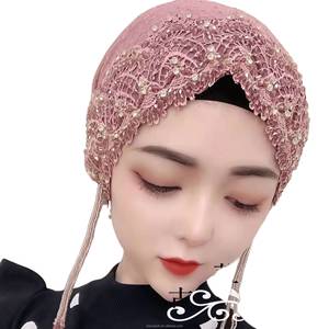 Foulard à volants avec nœud supérieur, en soie artificielle respirante et écologique, pour femmes musulmanes - Vente en gros, Nouveauté - Product Image 2