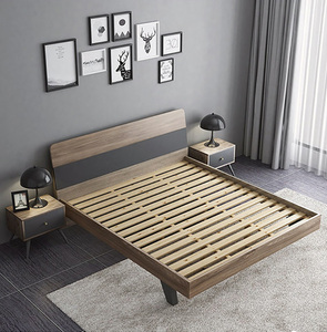 Tianhangzhou — lit Double en bois MDF, meuble de chambre à coucher, Design avec boîte de rangement - Product Image 2