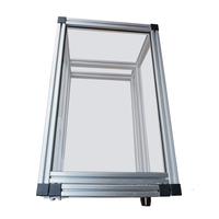 Grosir disesuaikan kerangka logam Anodized Alloy lemari kabinet bingkai Aluminium T Slot ekstrusi profil etalase Kasus